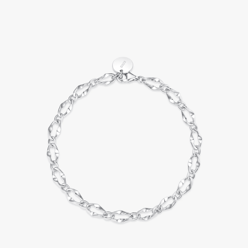 Silbernes Waves Elegance Armband