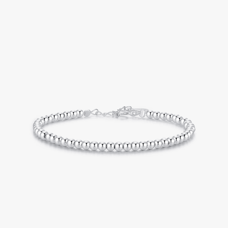 Silbernes Luxe-Perlenkettenarmband