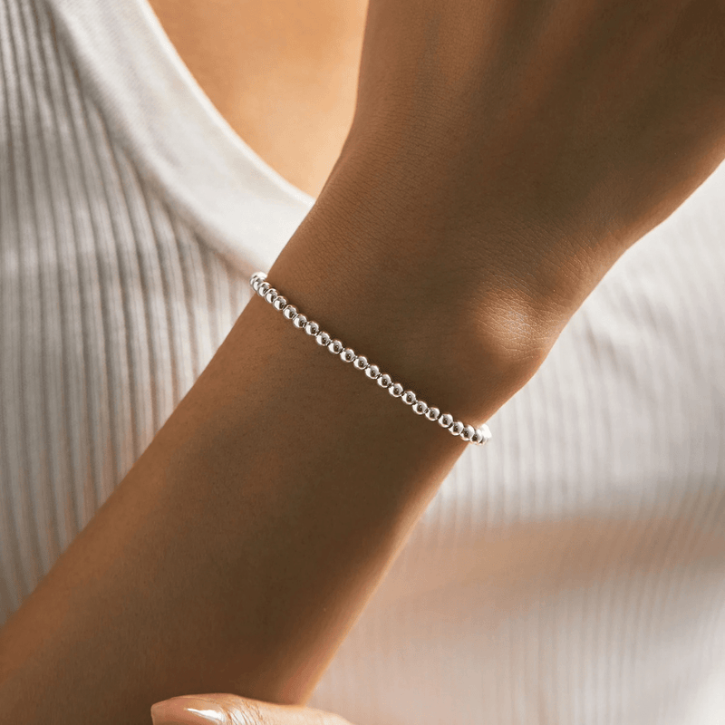Silbernes Luxe-Perlenkettenarmband