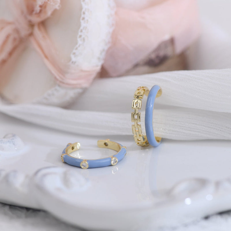 [Ausverkauf] Himmelblaues Ringset