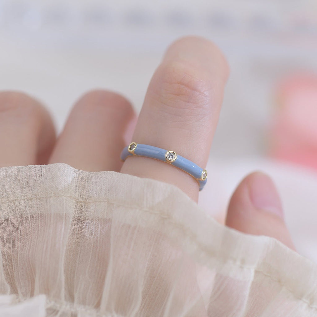 [Ausverkauf] Himmelblaues Ringset