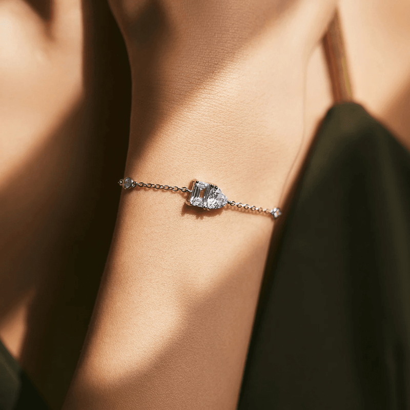 Funkelndes Herz-Halo-Armband