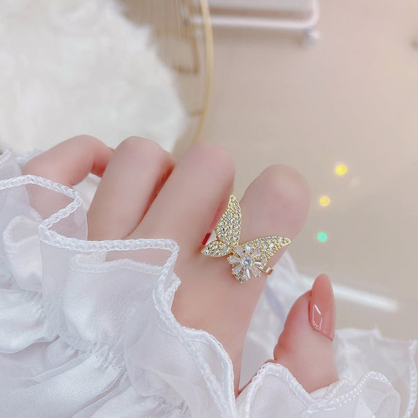 Spinning Butterfly-Kollektion (Ring/Ohrringe/Halskette)