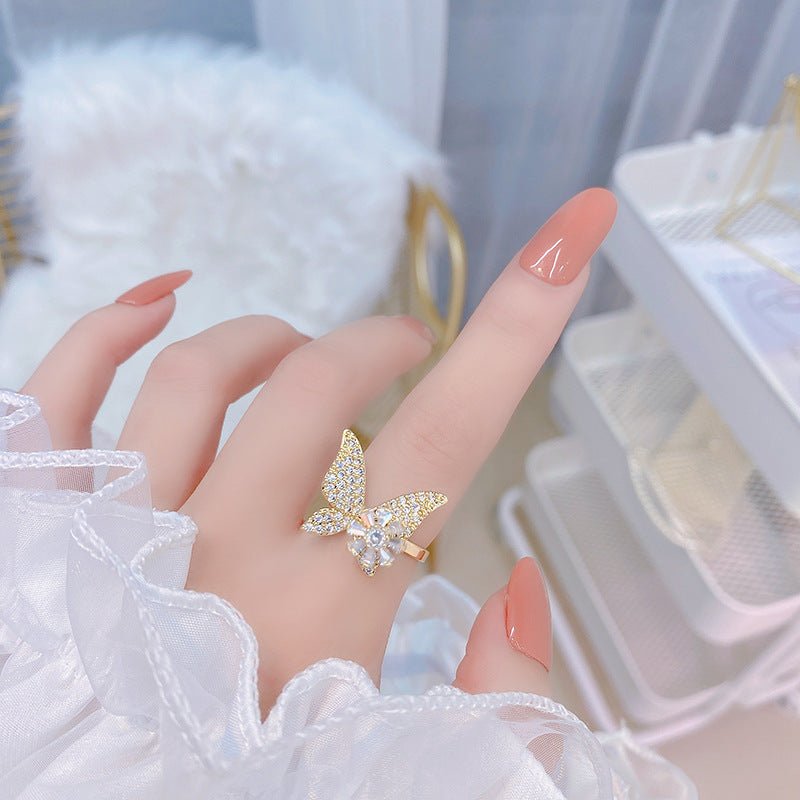 Spinning Butterfly-Kollektion (Ring/Ohrringe/Halskette)