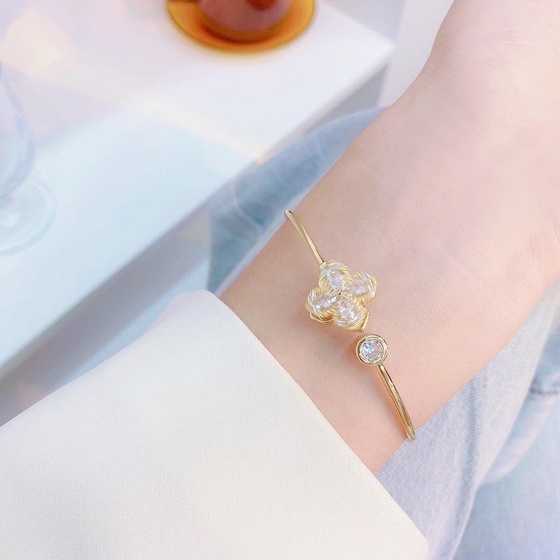 Drehbares Glücksklee-Armband