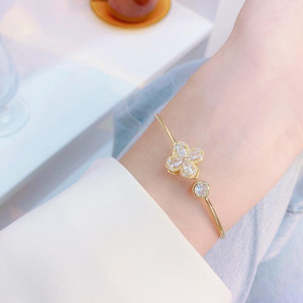 Drehbares Glücksklee-Armband