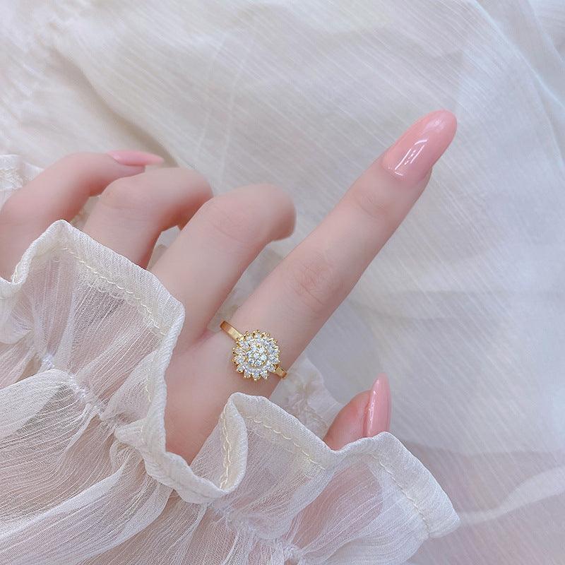 Spinning Sunflower Collection (Ring/Ohrringe/Halskette)