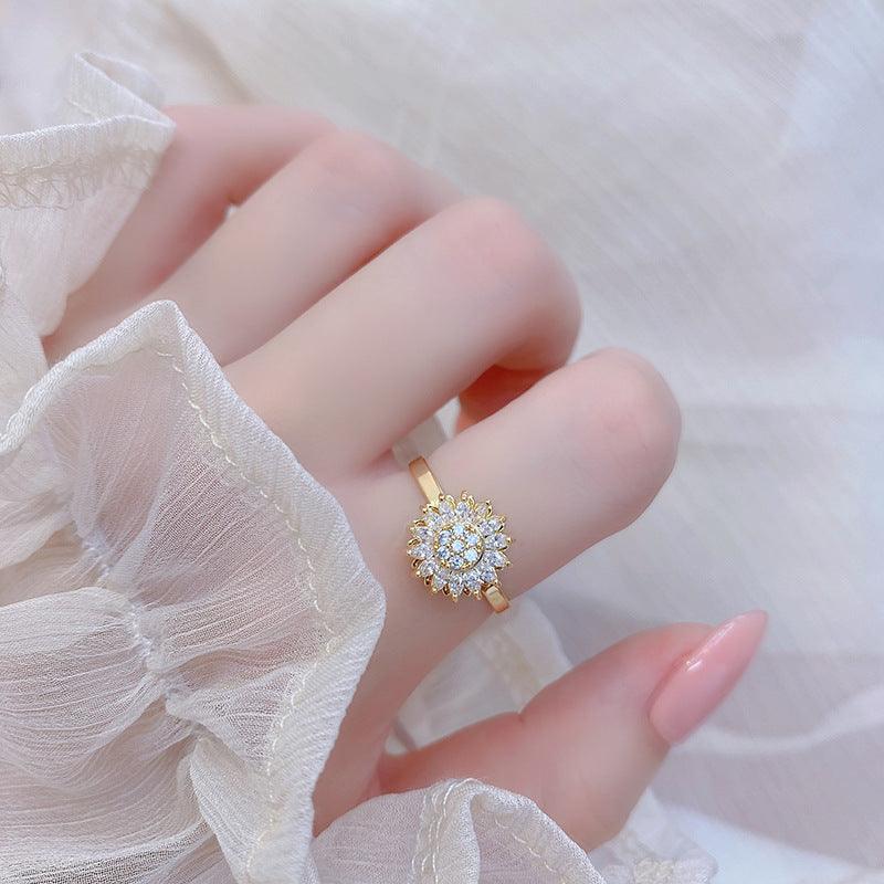 Spinning Sunflower Collection (Ring/Ohrringe/Halskette)