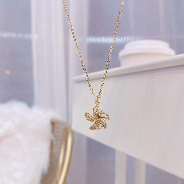 Sammlung sich drehender Windmühlen