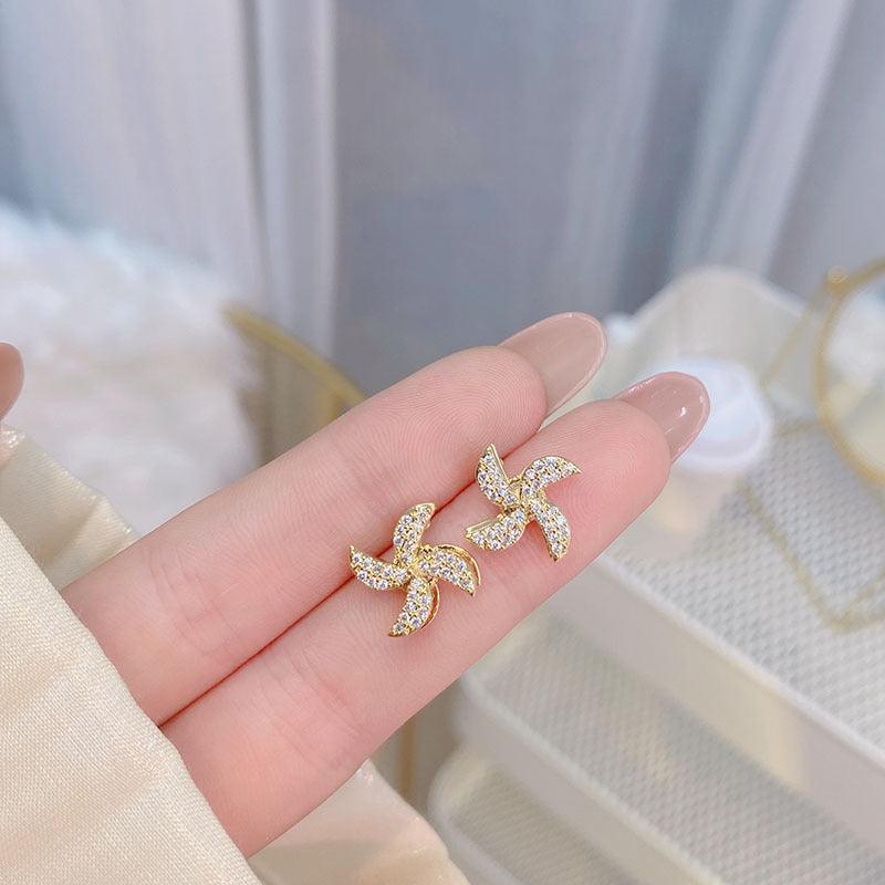 Sammlung sich drehender Windmühlen