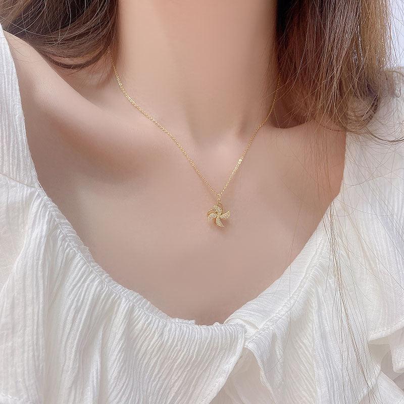 Sammlung sich drehender Windmühlen