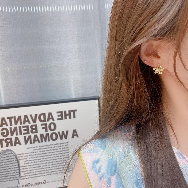 Sammlung sich drehender Windmühlen