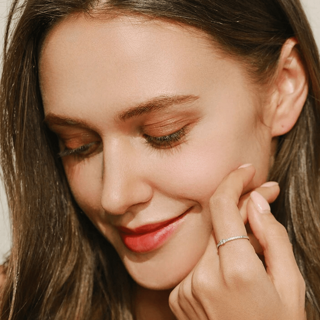 Quadratischer Ring - Quadratischer Halo Shine Ring