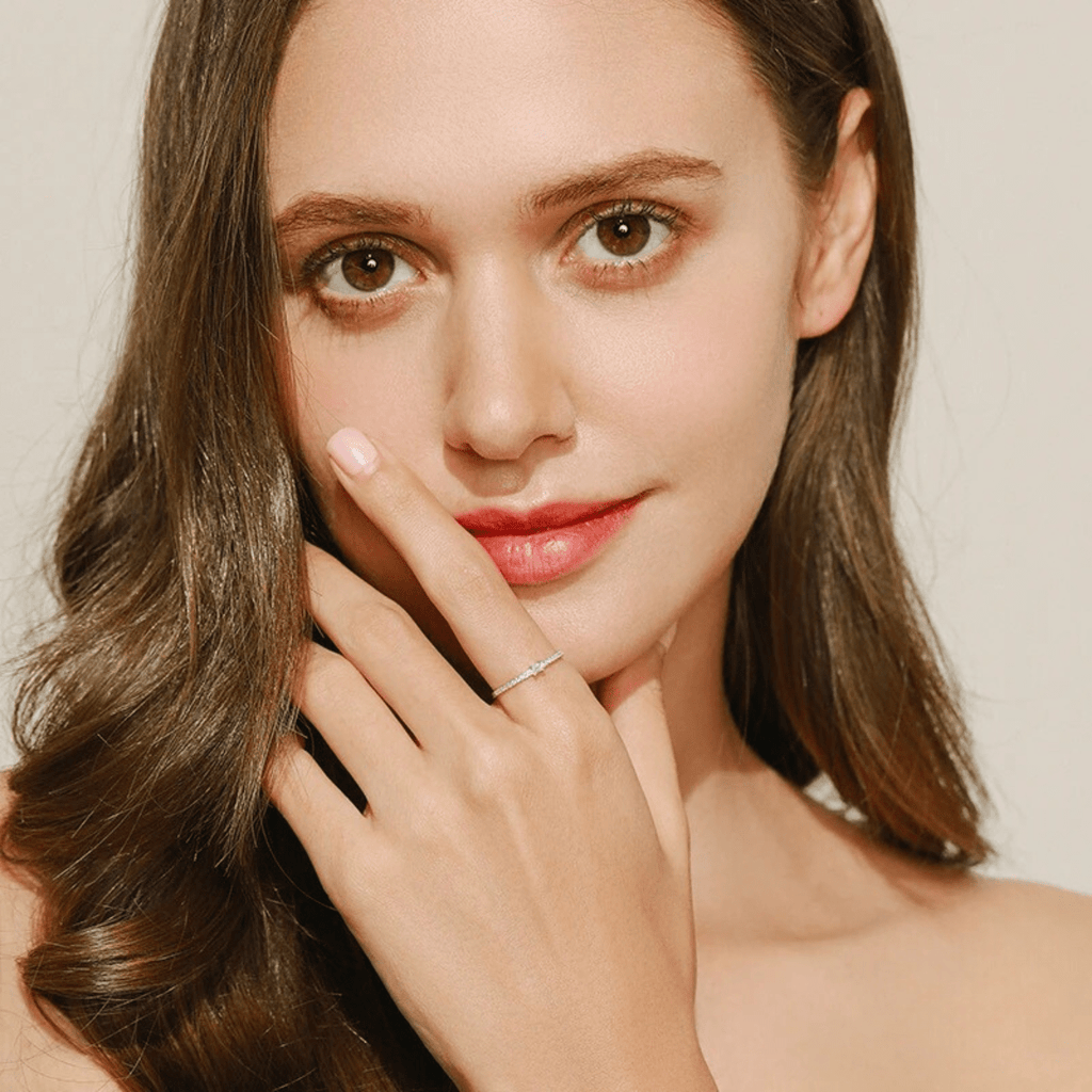 Quadratischer Ring - Quadratischer Halo Shine Ring