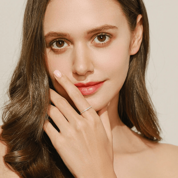 Quadratischer Ring - Quadratischer Halo Shine Ring