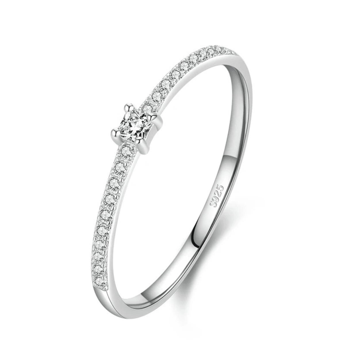 Quadratischer Ring - Quadratischer Halo Shine Ring