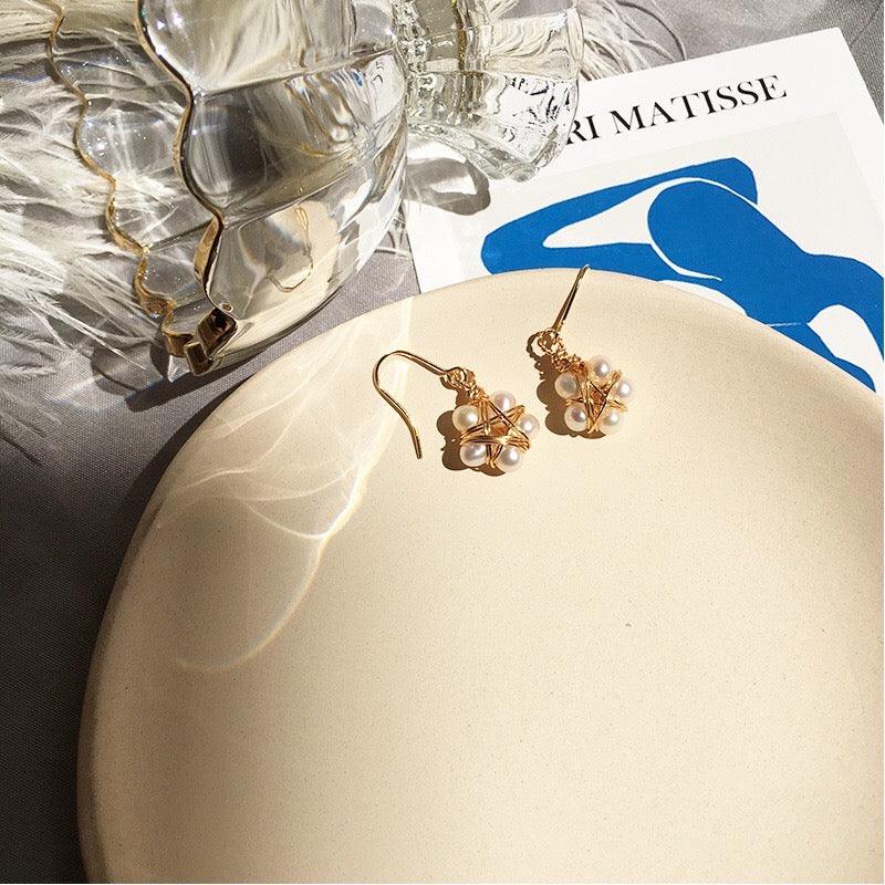 Sternperlen-Ohrringe