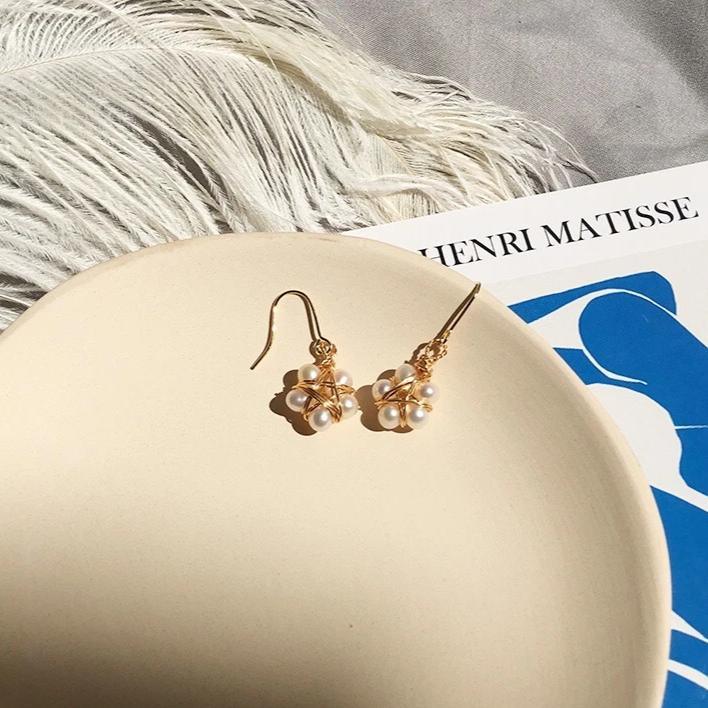 Sternperlen-Ohrringe