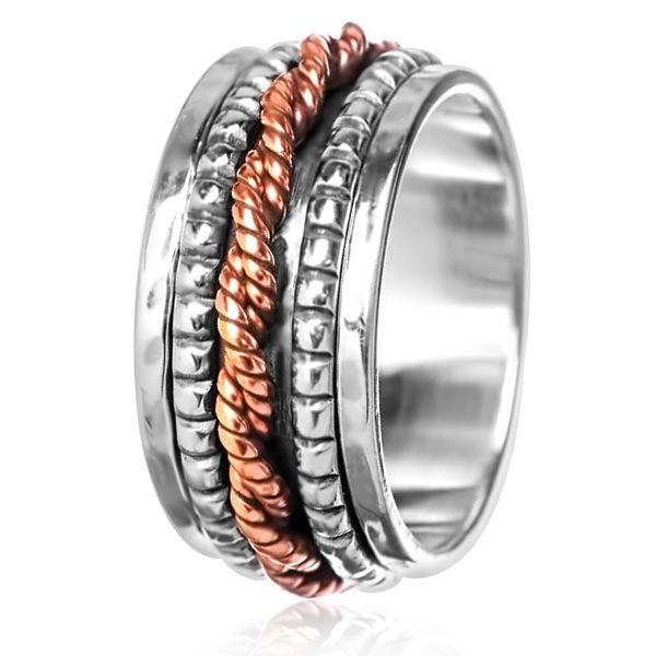 Sterling Silber Drehbarer Meditationsring