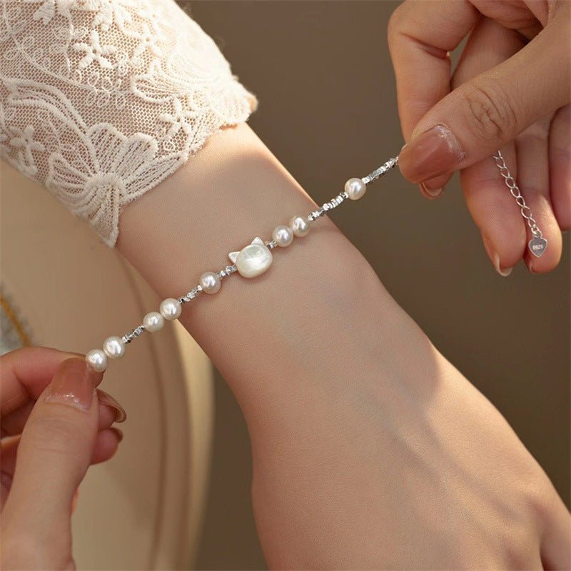 Das Katzenarmband (massives Silber)