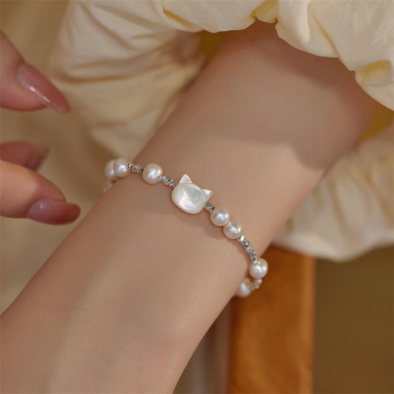 Das Katzenarmband (massives Silber)