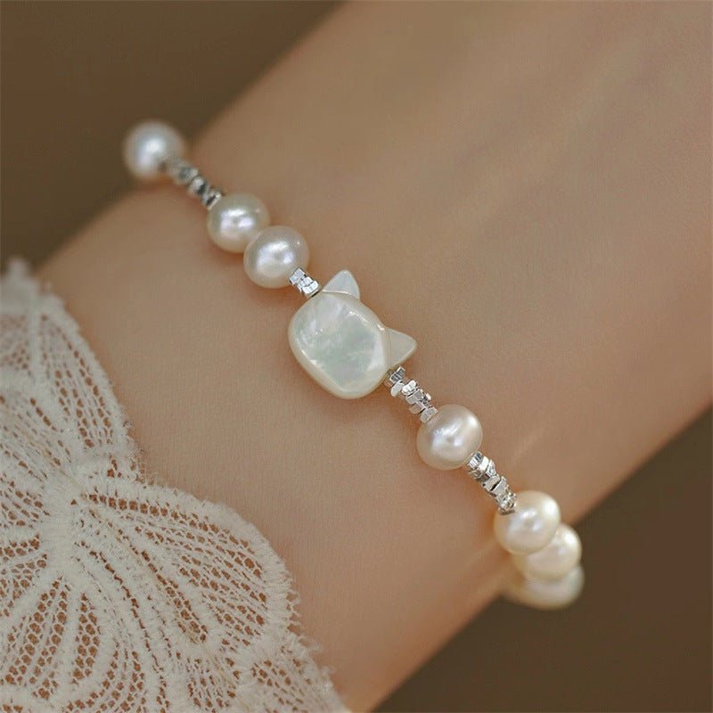 Das Katzenarmband (massives Silber)