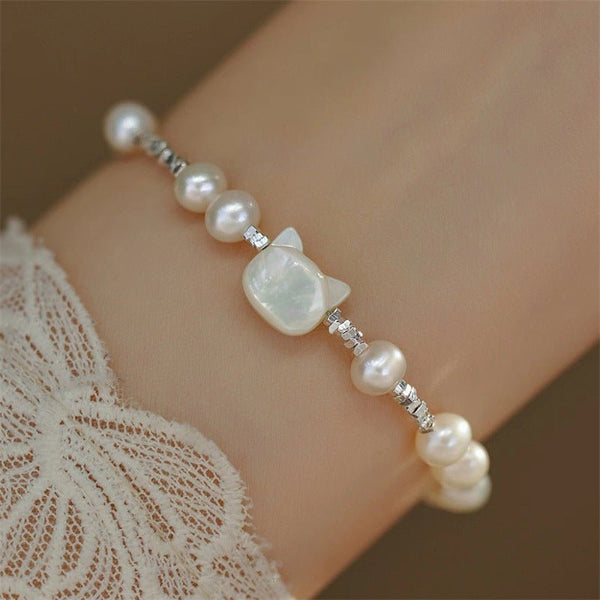 Das Katzenarmband (massives Silber)