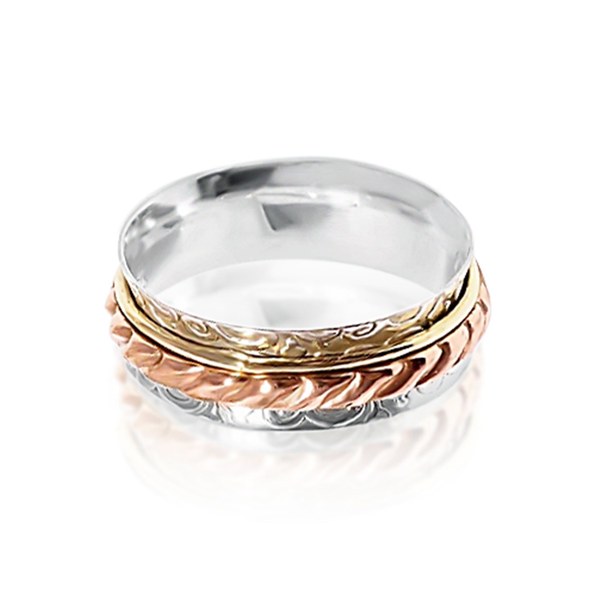 Dreifarbiger Hippie-Spinnerring