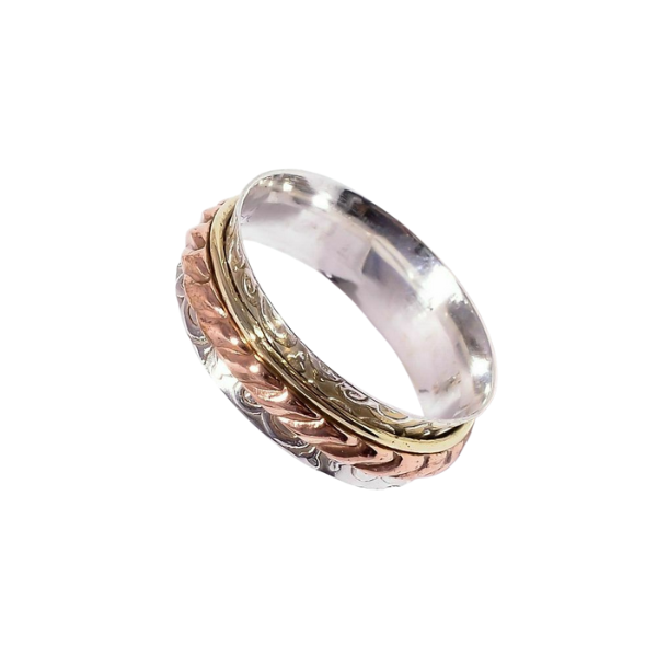 Dreifarbiger Hippie-Spinnerring