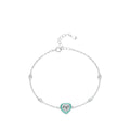 Türkises Halo Herz Charm Armband