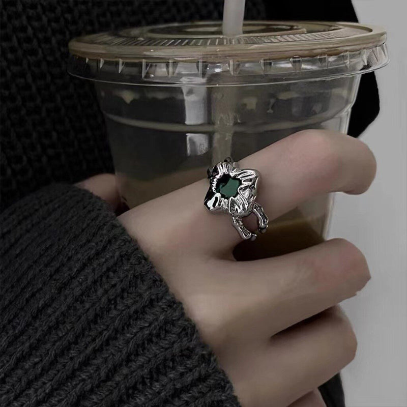 Trendy, von der Gotik inspirierte, verstellbare Ringkollektion für Damen