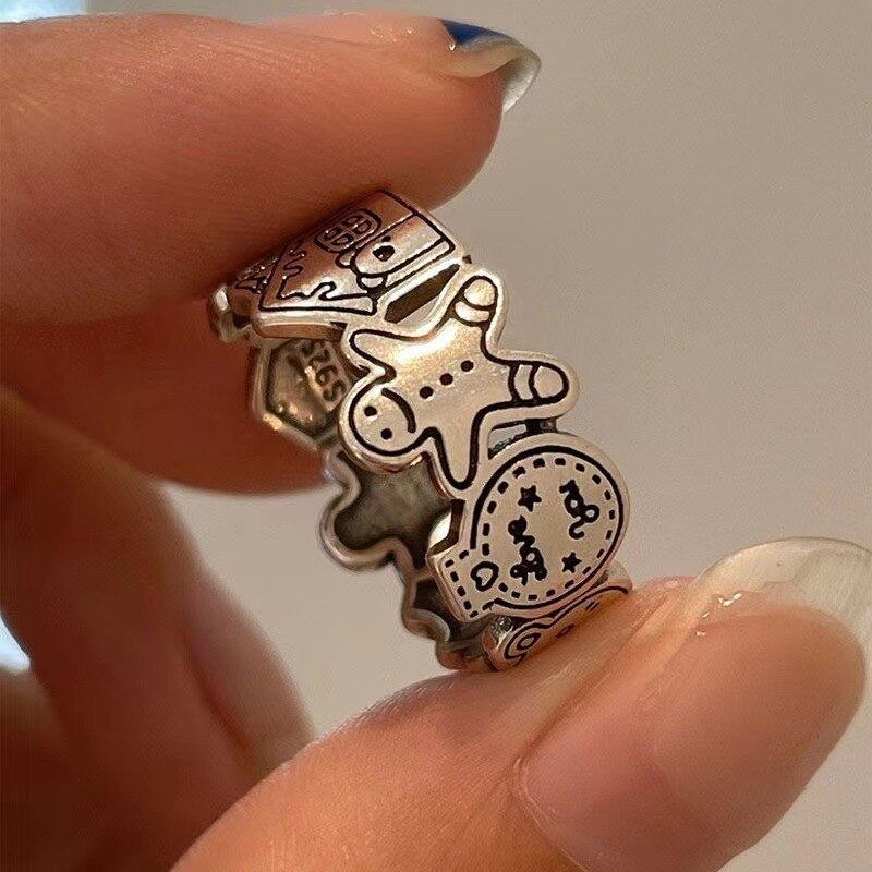 Trendy, von der Gotik inspirierte, verstellbare Ringkollektion für Damen