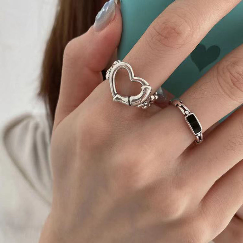 Trendy, von der Gotik inspirierte, verstellbare Ringkollektion für Damen