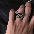 Trendy, von der Gotik inspirierte, verstellbare Ringkollektion für Damen