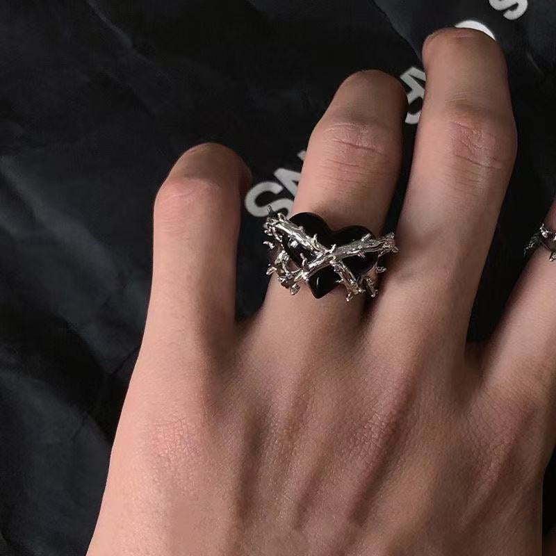 Trendy, von der Gotik inspirierte, verstellbare Ringkollektion für Damen