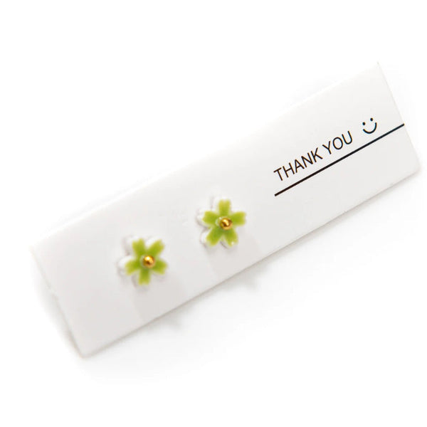 Kleine und Mini-Ohrstecker mit mehrfarbiger Keramikblume