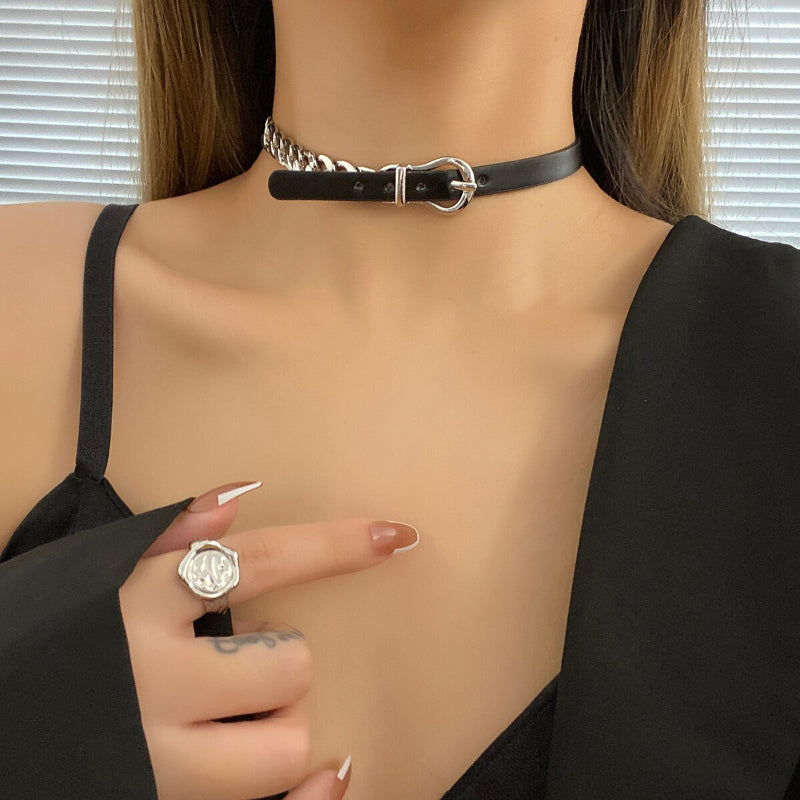 Trendy Schnalle Gürtel Choker Halskette Kollektion
