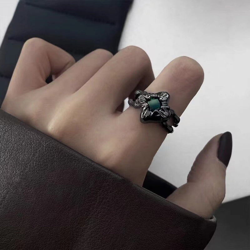Trendy, von der Gotik inspirierte, verstellbare Ringkollektion für Damen