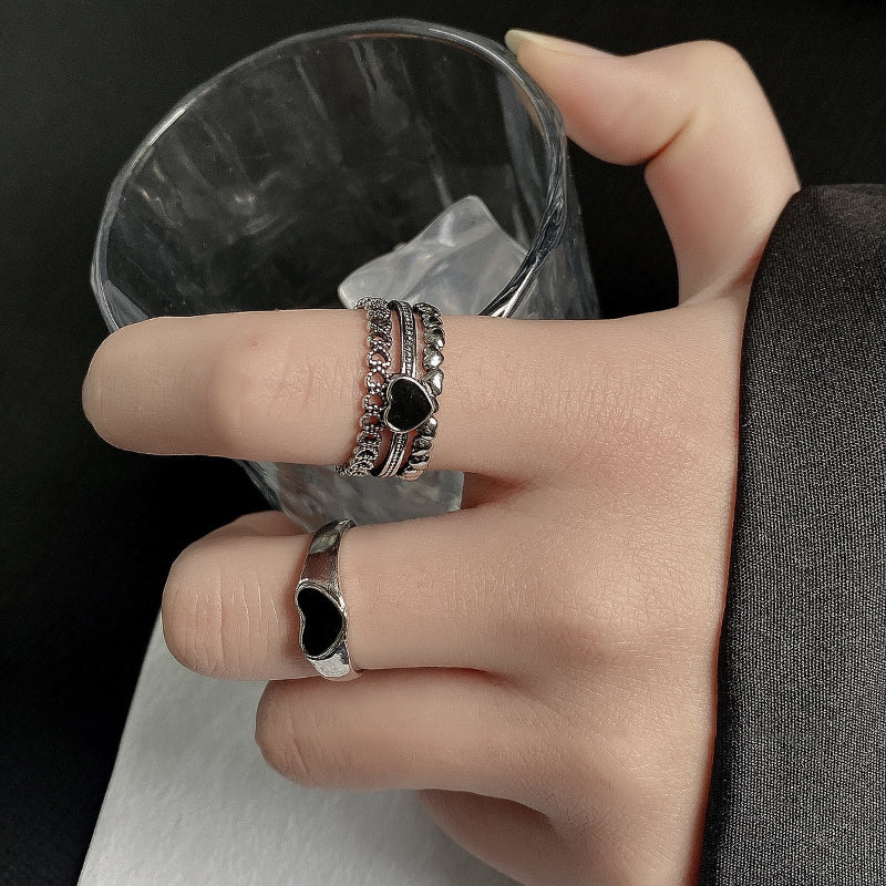 Trendy, von der Gotik inspirierte, verstellbare Ringkollektion für Damen