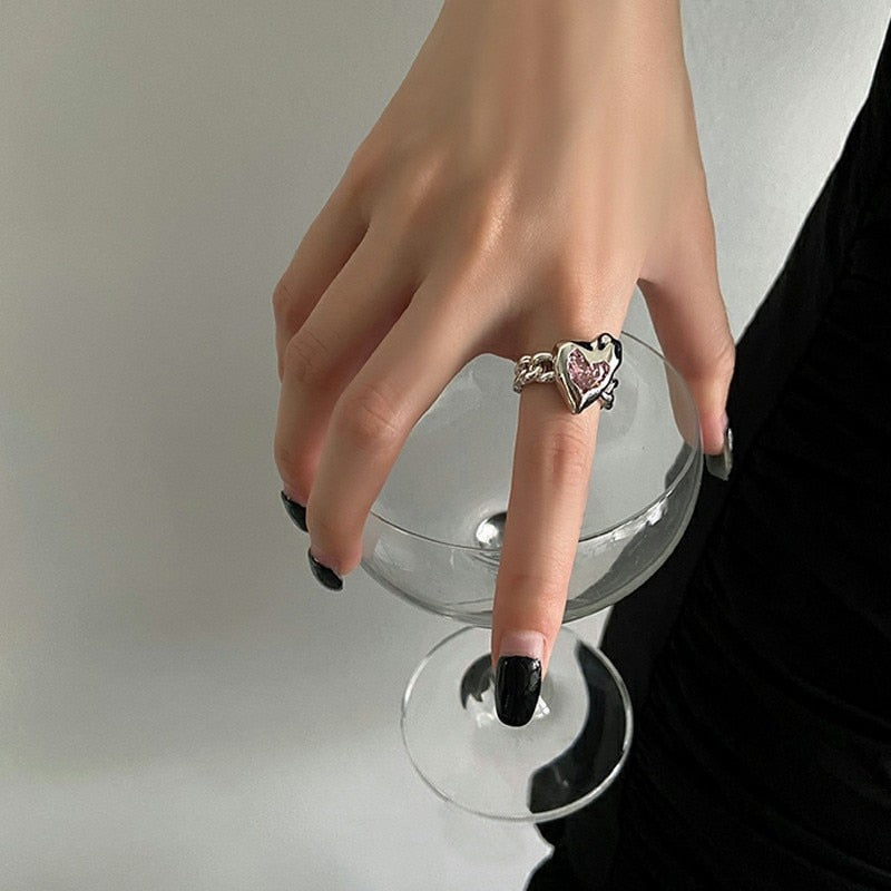 Trendy, von der Gotik inspirierte, verstellbare Ringkollektion für Damen