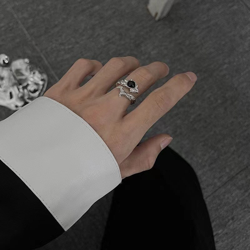 Trendy, von der Gotik inspirierte, verstellbare Ringkollektion für Damen