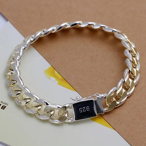 Carmiora - Klassische Silberketten-Armbänder