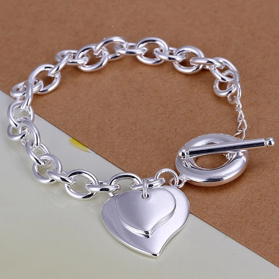 Carmiora - Klassische Silberketten-Armbänder