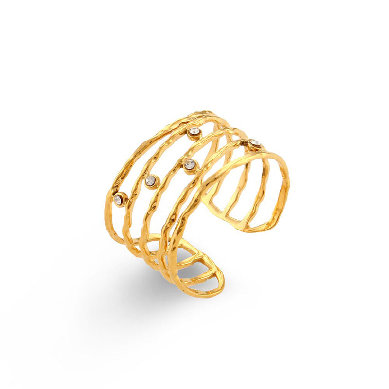 Ausgefallene, offene, verstellbare und stapelbare Ringe im Bohemian-Stil