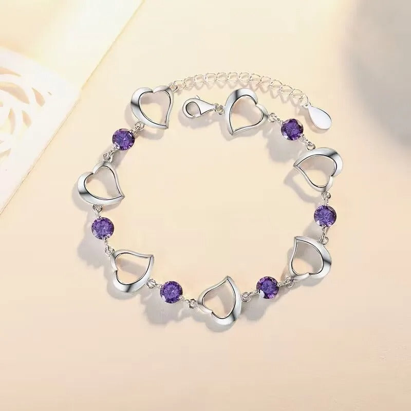 Chavri - Violette Kristall Armbänder