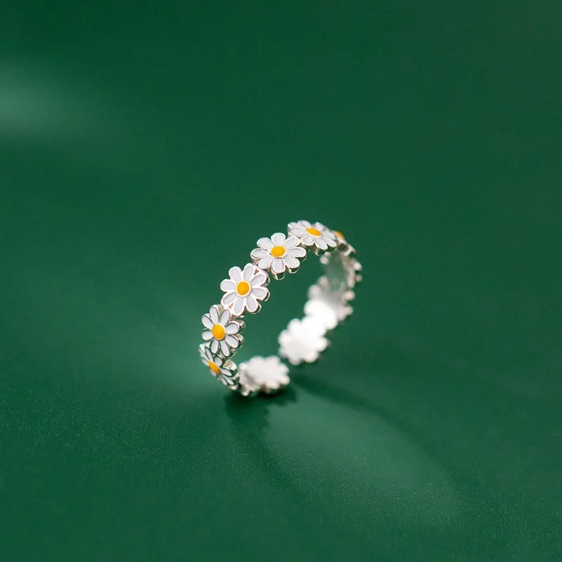 Carmiora - Zeitloser Blumen Emaille-Ring
