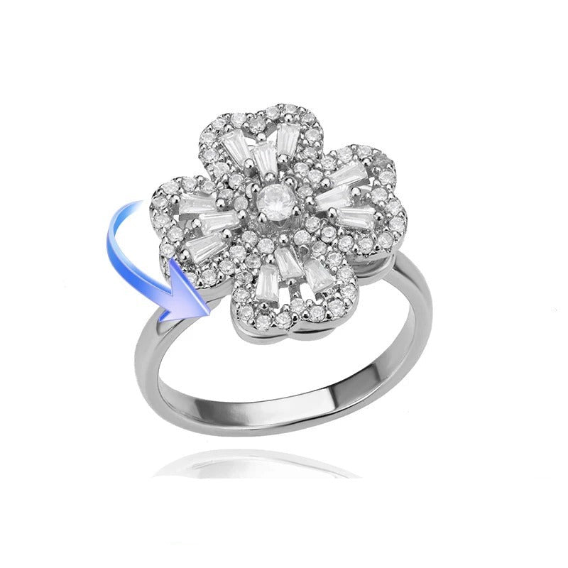 Carmiora - Drehendes vierblättriges Kleeblatt Ring