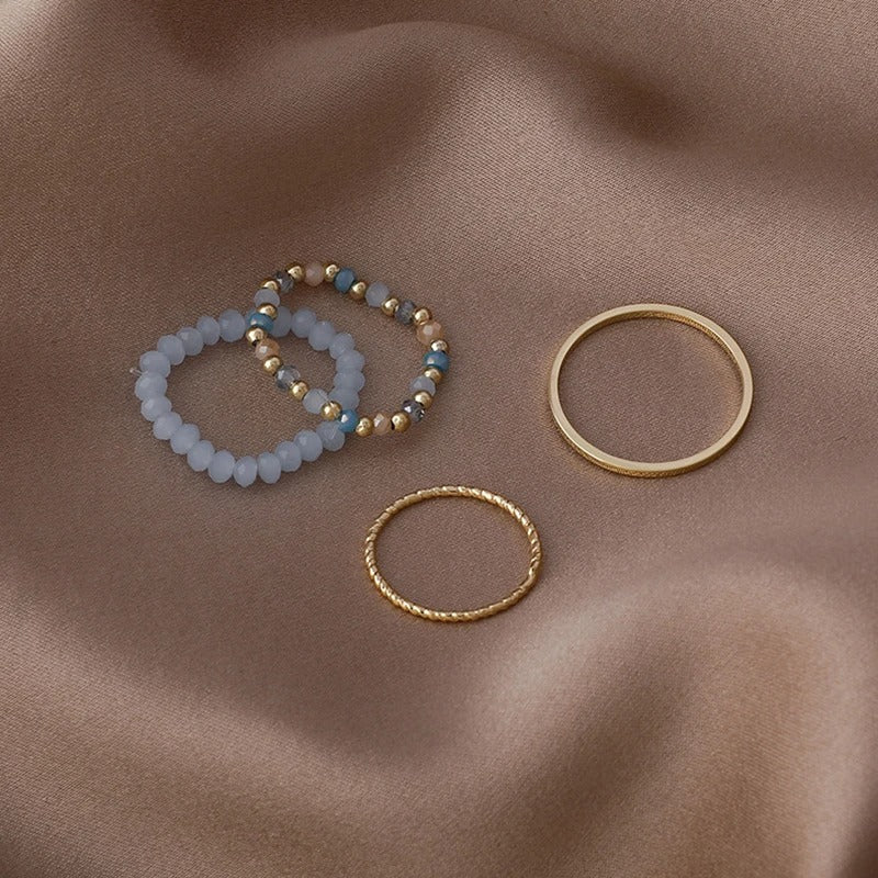 Chavri - Zeitlose Ringe mit Kristallperlen