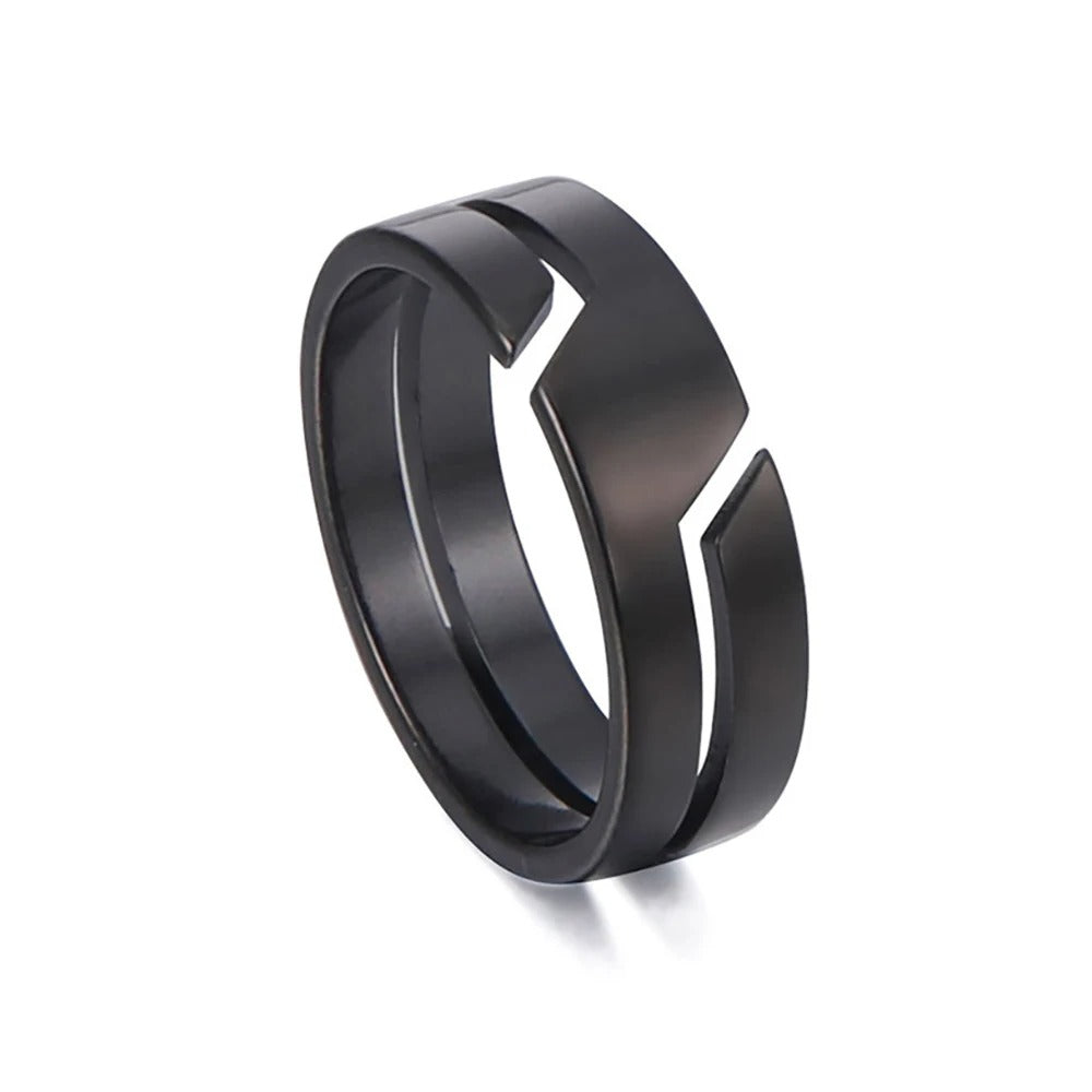 Carmiora - Polierter Stahl-Statement-Ring