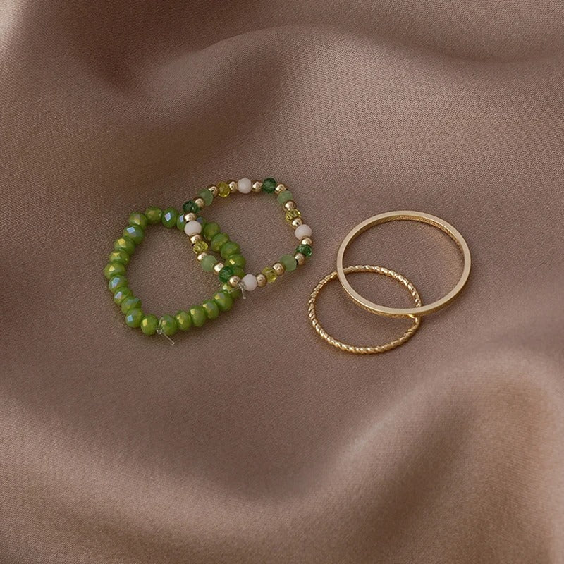 Chavri - Zeitlose Ringe mit Kristallperlen